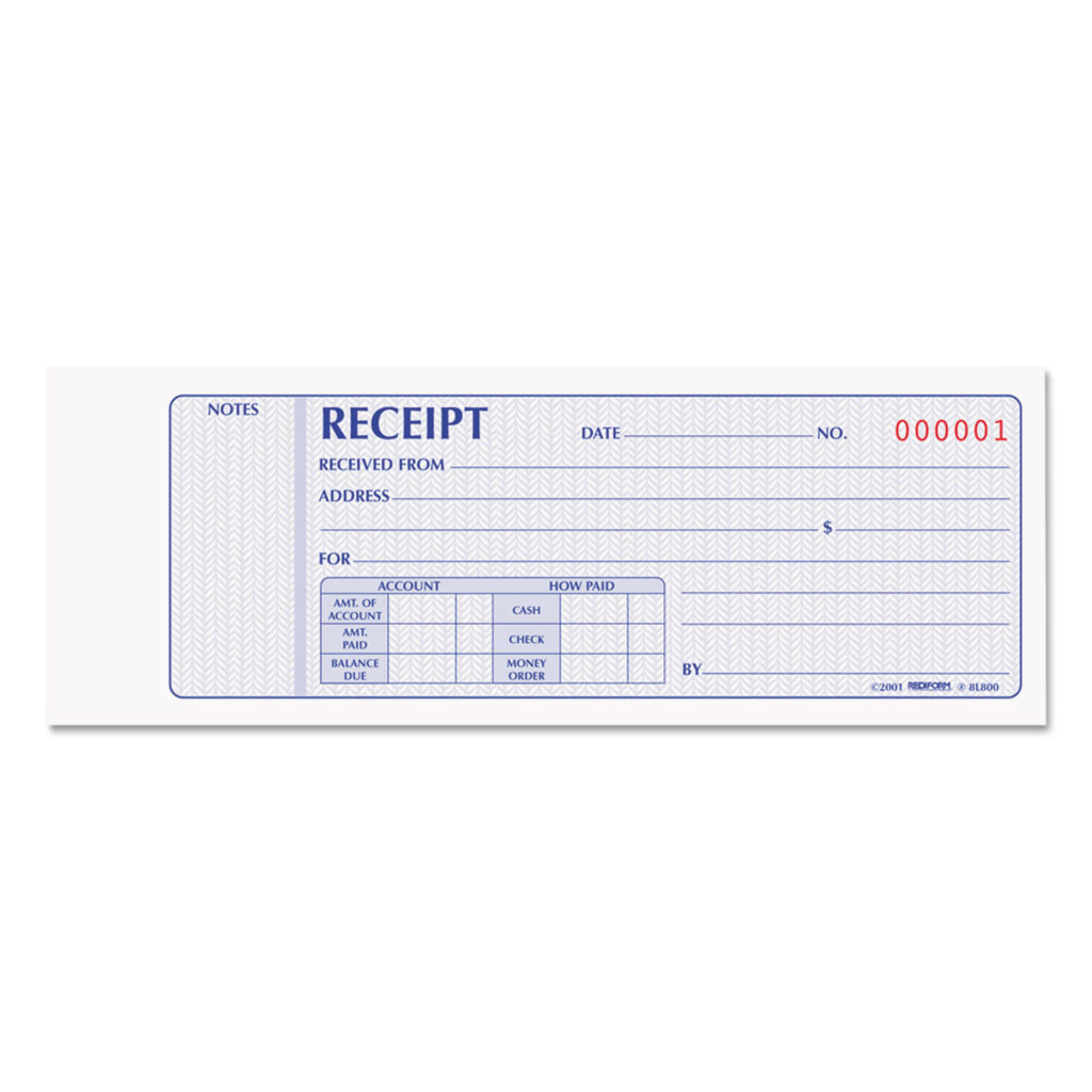 Receipt Book